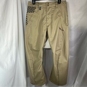 Volcom Women’s Cargo Snowboarding Pants Beige Tan Size Small Winter Ski